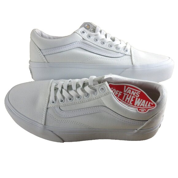 Vans Women's Old Skool Platform True White Platform Canvas Shoes Size 9.5 NIB - Picture 7 of 7
